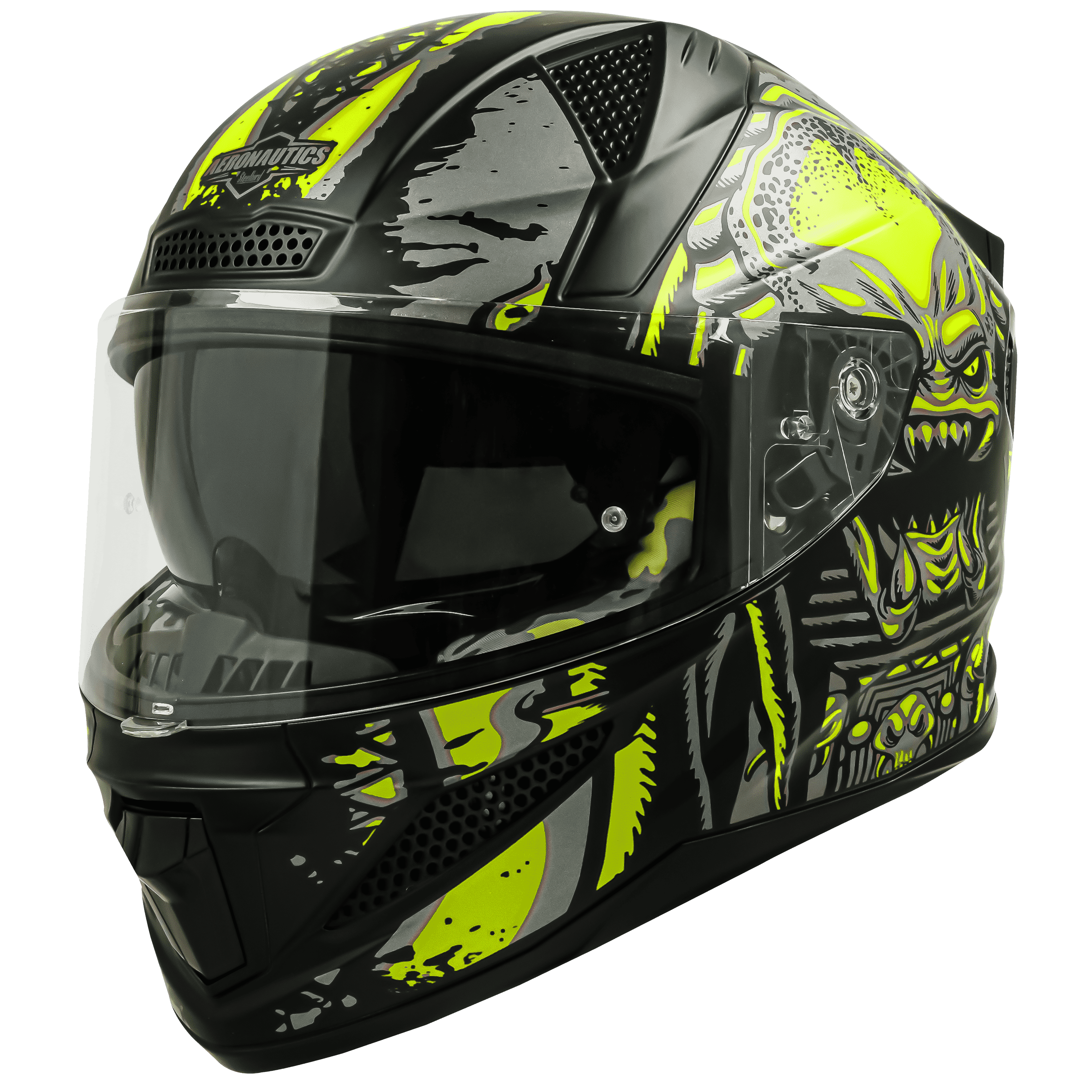 SBH-25 ISS PREDATOR GLOSSY BLACK WITH NEON